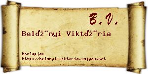 Belányi Viktória névjegykártya