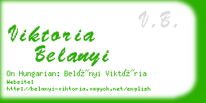 viktoria belanyi business card